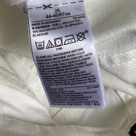 GAP Best Girlfriend White Ankle Jeans * 26* EUC - Picture 5 of 7